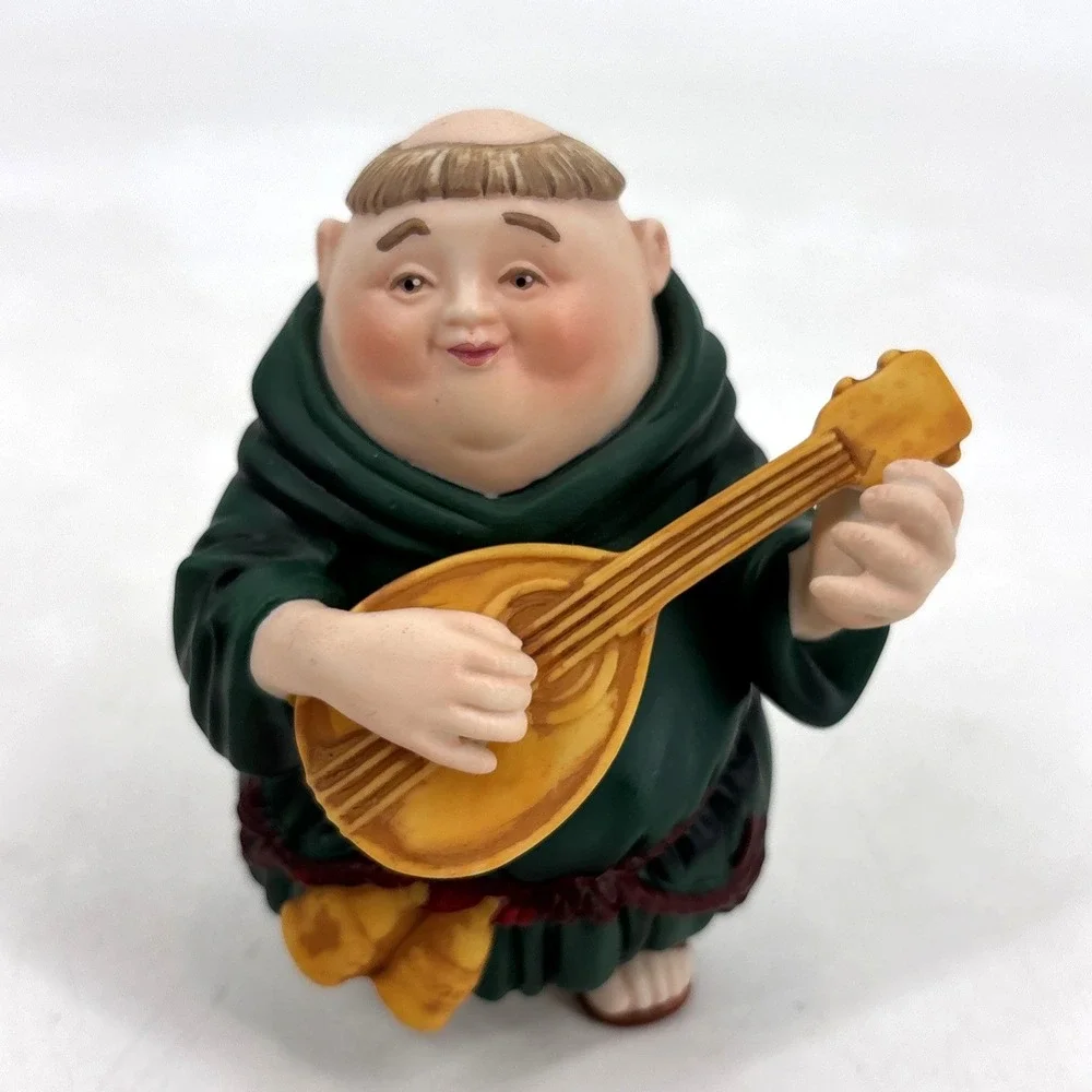 VTG Merry Makers MONKS Music Band Figures DEPT 56 MUSICAL Lof Of 6 in Boxes